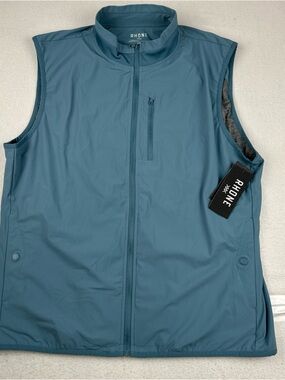 New! Rhone Top Flight Vest “Nature Valley” Mens Performance full Zip Large